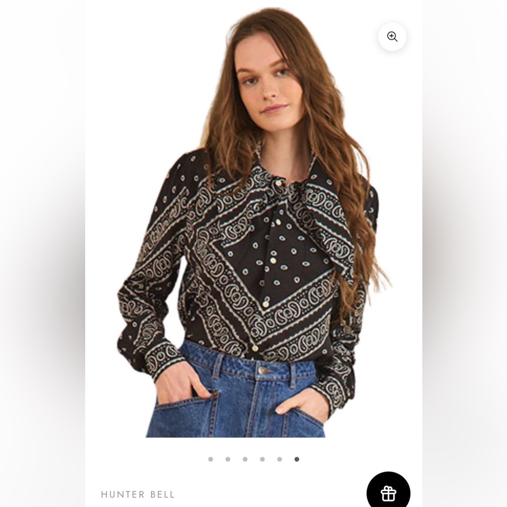 Hunter Bell Frances Top - Aces Wild Black - Large - NWT